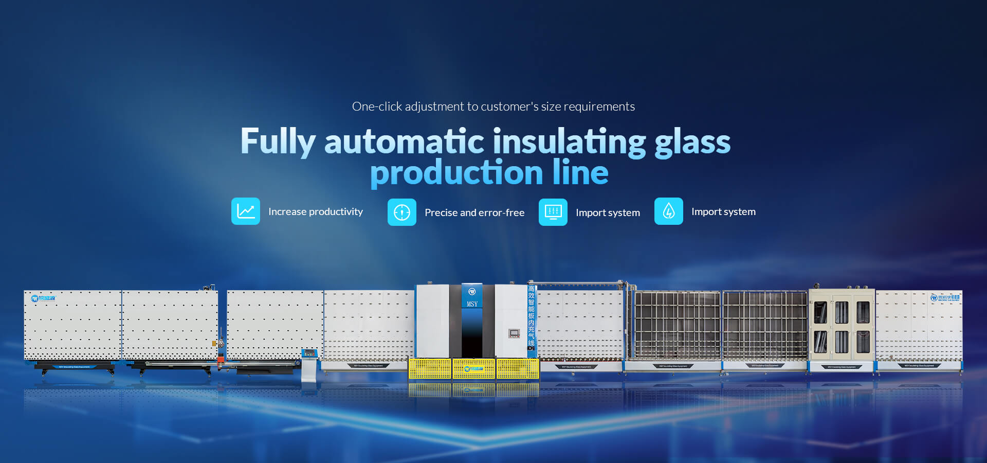 Fully automatic insulating glass production line